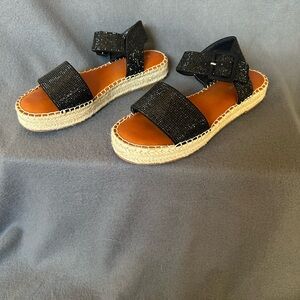 Gianni Bini Black Sparkle Sandals